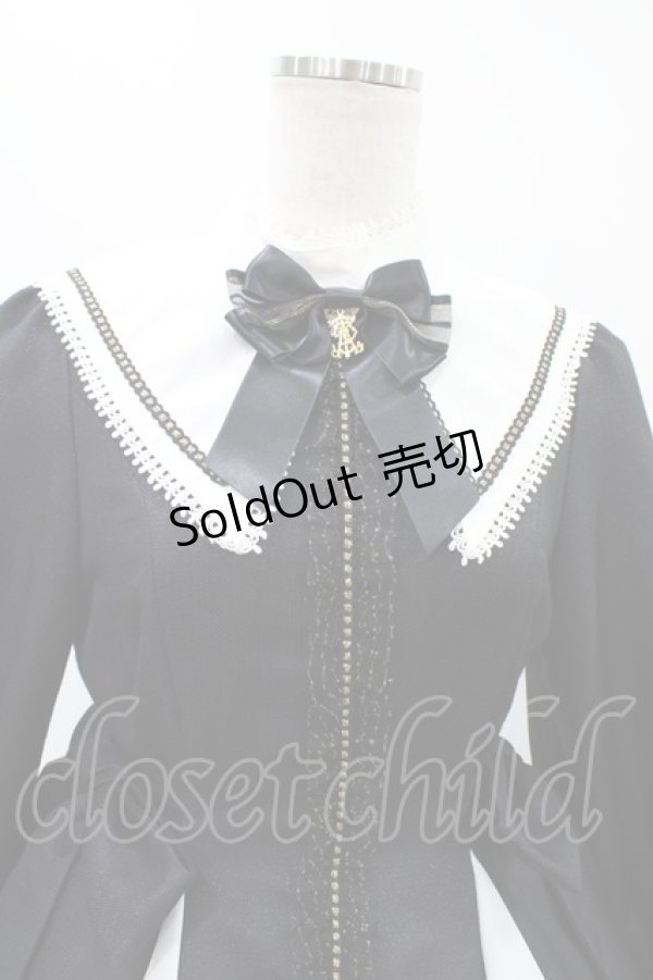 画像4: ALICE and the PIRATES / St.Valerie〜大聖堂の秘密〜ロングワンピース Free ブラック H-25-11-12-1030-PA-OP-NS-ZH (4)