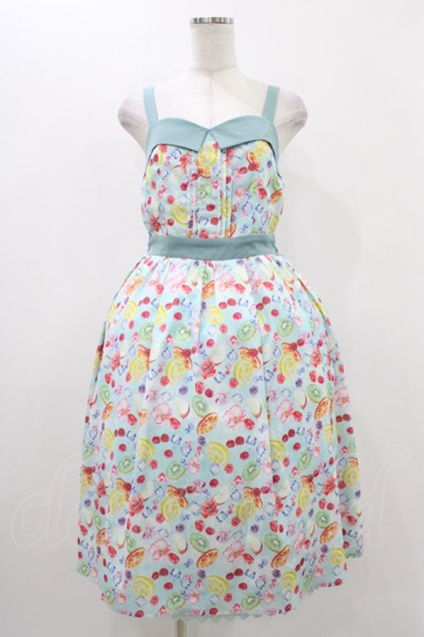 画像1: axes femme POETIQUE / フルーツパンチキャミワンピース M ミント H-25-11-12-1032-AX-OP-NS-ZH (1)