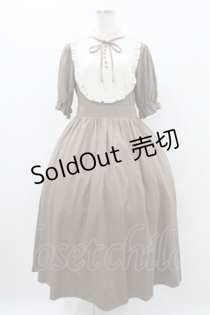 画像: m petit by misako / ナシジムジキリカエワンピース M ブラウン H-25-11-12-1035-LO-OP-NS-ZH