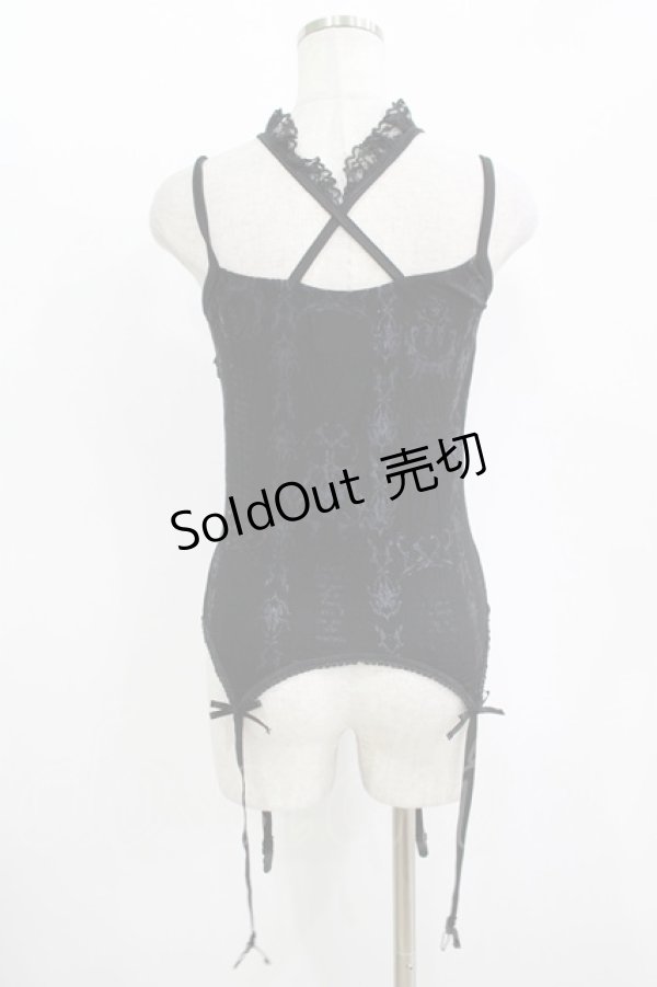 画像3: FRILL / ガーター風キャミソール  ブラック H-25-11-12-051-HN-TO-KB-ZH (3)