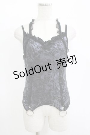 画像: NiNE. / リングパーツキャミ  ブラック H-25-11-12-052-PU-TO-KB-ZH