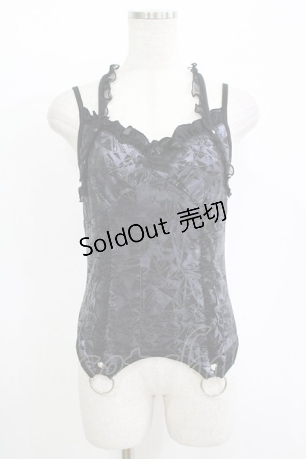 画像1: NiNE. / リングパーツキャミ  ブラック H-25-11-12-052-PU-TO-KB-ZH (1)