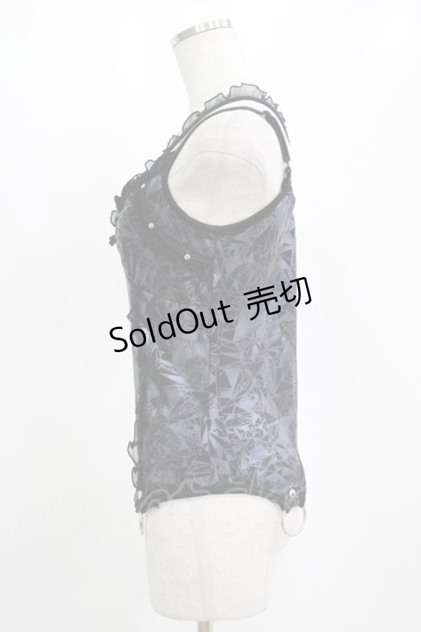 画像2: NiNE. / リングパーツキャミ  ブラック H-25-11-12-052-PU-TO-KB-ZH (2)