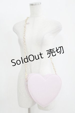 画像: MILK / ハートチェーンショルダーBAG  ピンク H-25-11-12-057-ML-BG-KB-ZH