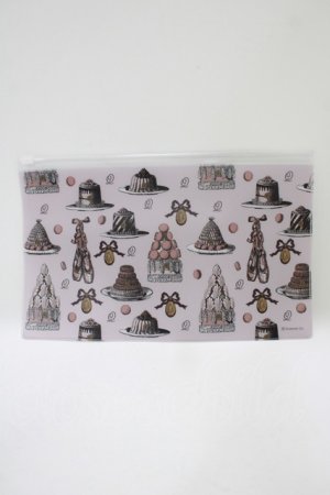 画像: Q-pot. / マドレーヌとバレリーナ ノベルティポーチ  ピンク H-25-11-12-060-QP-ZA-KB-ZH