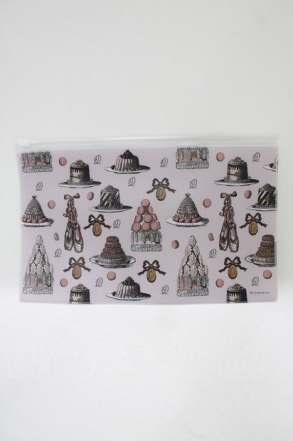 画像1: Q-pot. / マドレーヌとバレリーナ ノベルティポーチ  ピンク H-25-11-12-060-QP-ZA-KB-ZH (1)