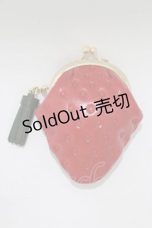 画像: EARL'S FAVOURITE / 苺がま口小銭入れ  赤 H-25-11-12-063-PU-ZA-KB-ZH