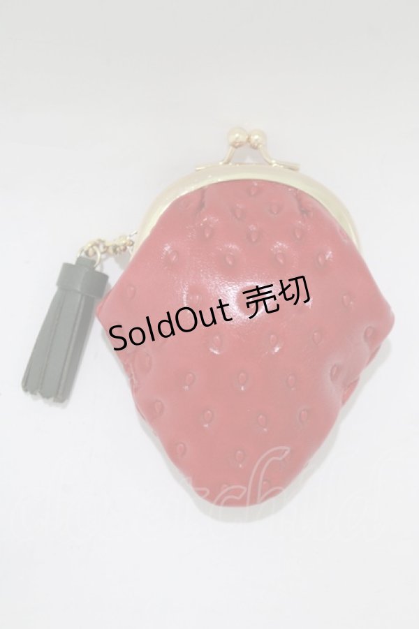 画像1: EARL'S FAVOURITE / 苺がま口小銭入れ  赤 H-25-11-12-063-PU-ZA-KB-ZH (1)