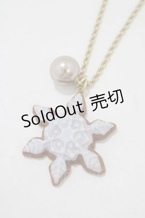 画像: Q-pot. / スノーフレークシュガークッキーネックレス  ライトブルー H-25-11-12-074-QP-AC-KB-ZH