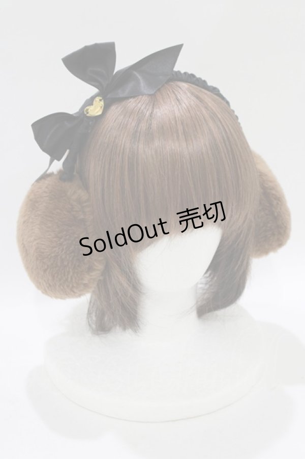 画像1: MILK / マカロンイヤーマフ  チョコ H-25-11-12-075-ML-AC-KB-ZH (1)