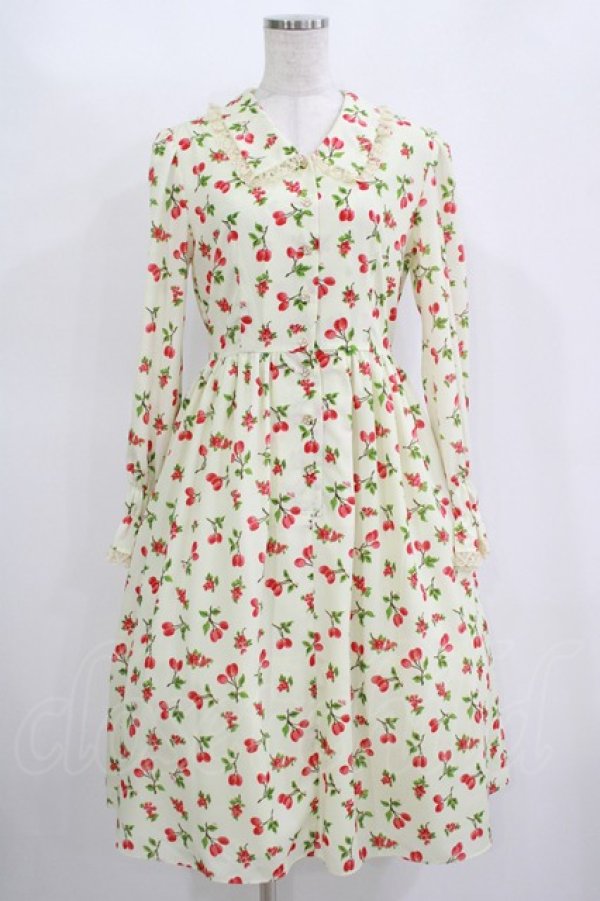 画像1: MILK / ベリー・ルージュドレス  クリーム×レッドベリー H-25-11-12-012-ML-OP-KB-ZH (1)