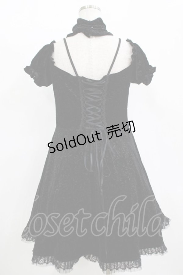 画像3: DARK IN LOVE / Star magic princess printed velvet dress XL ブラック H-25-11-12-018-PU-OP-KB-ZH (3)