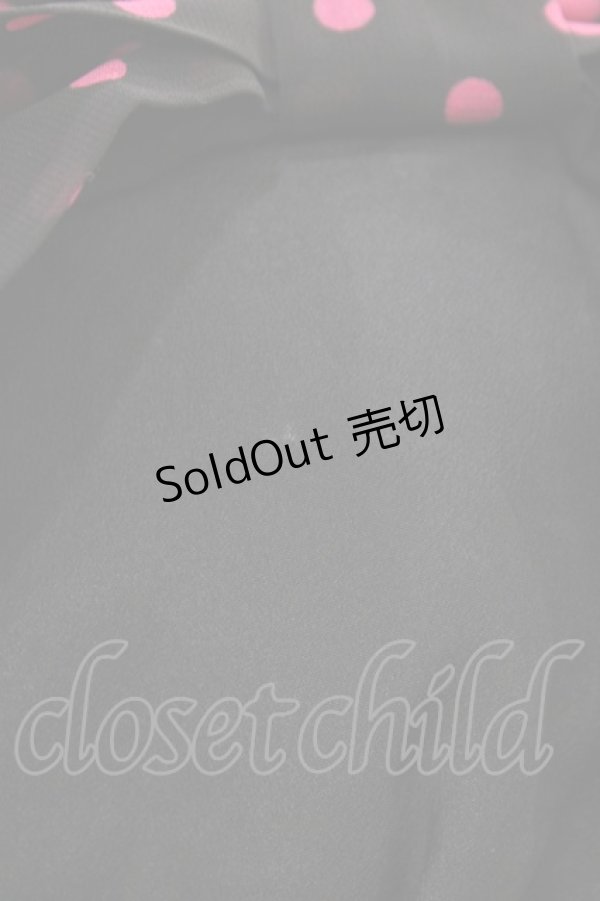 画像3: MILK / リボンドットキャミ  黒×ピンク H-25-11-13-038-ML-TO-KB-ZH (3)