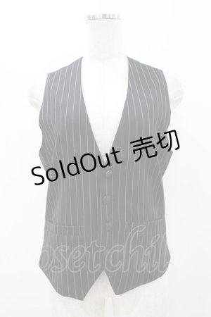 画像: Deorart / ストライプベスト  ブラック H-25-11-13-040-PU-TO-KB-ZH