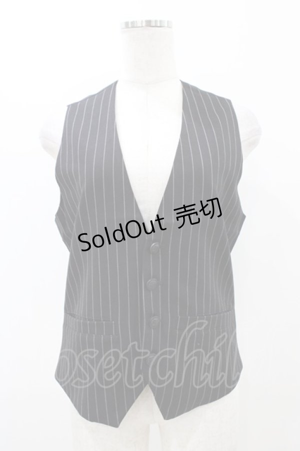 画像1: Deorart / ストライプベスト  ブラック H-25-11-13-040-PU-TO-KB-ZH (1)