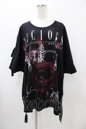 画像: SEX POT ReVeNGe / プリントBIG TEE  ブラック H-25-11-13-041-SP-TO-KB-ZH