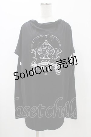 画像: Deorart / ドレープネック袖セパレートTシャツ L ブラック H-25-11-13-042-PU-TO-KB-ZH