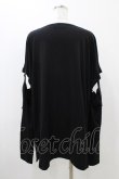 画像2: Deorart / ドレープネック袖セパレートTシャツ L ブラック H-25-11-13-042-PU-TO-KB-ZH (2)