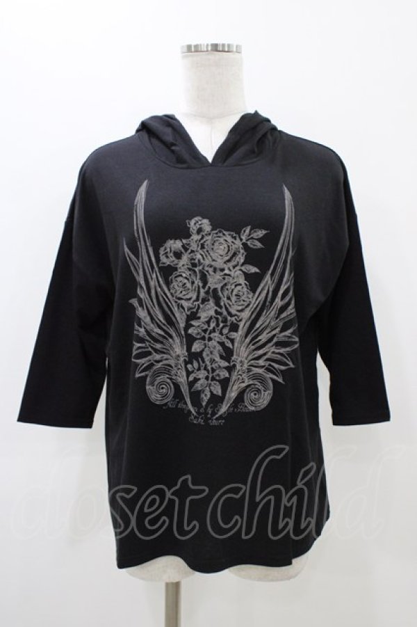 画像1: Deorart / プリントプルパーカー  ブラック H-25-11-13-046-PU-TO-KB-ZT454 (1)