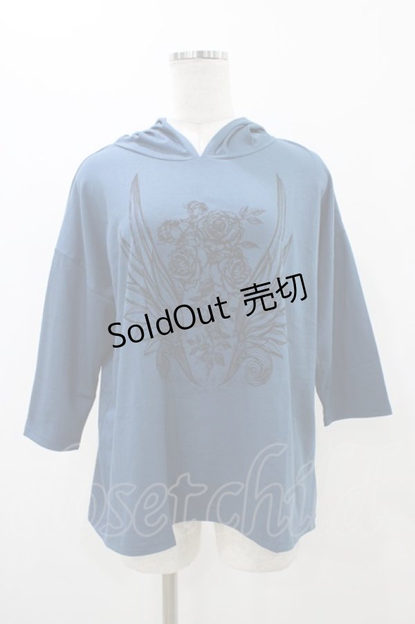 画像1: Deorart / プリントプルパーカー  ブルー H-25-11-13-047-PU-TO-KB-ZT454 (1)