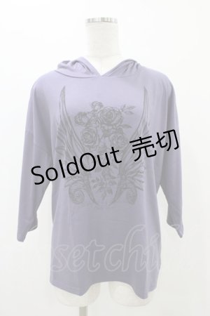 画像: Deorart / プリントプルパーカー  パープル H-25-11-13-048-PU-TO-KB-ZH