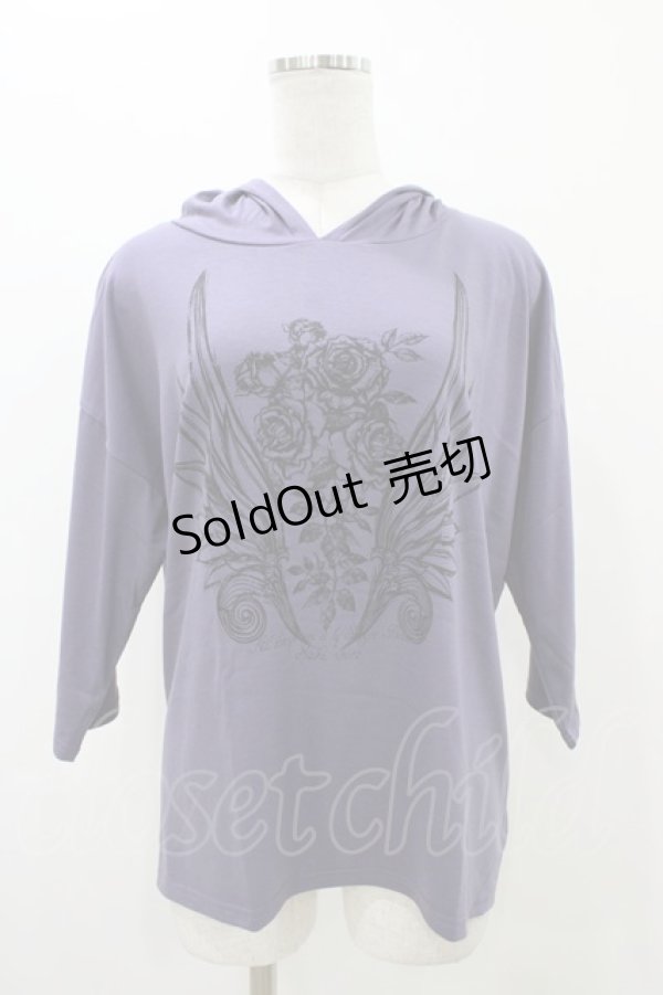 画像1: Deorart / プリントプルパーカー  パープル H-25-11-13-048-PU-TO-KB-ZH (1)