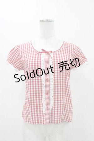 画像: MILK / プリティーナブラウス  レッドギンガム H-25-11-13-050-ML-BL-KB-ZH