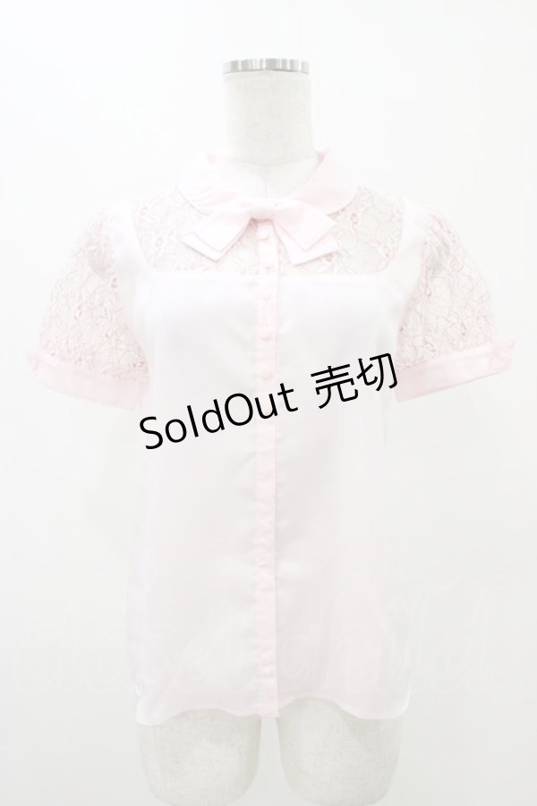 画像1: 【SALE】MILK / チェリーウェブブラウス  ピンク H-25-11-13-053-ML-BL-KB-ZT470 (1)