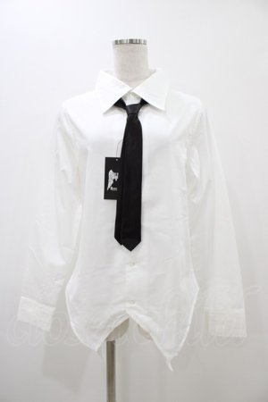 画像: Deorart / タイ付ブラウス  白×黒 H-25-11-13-056-PU-BL-KB-ZH