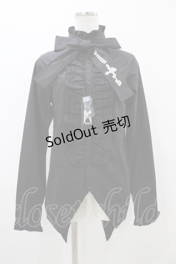 画像1: Deorart / プリントタイ付ブラウス  ブラック H-25-11-13-057-PU-BL-KB-ZH (1)