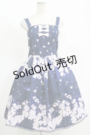 画像: axes femme kawaii / 桜柄ジャンパースカート M ネイビー H-25-11-13-1001-AX-OP-NS-ZH