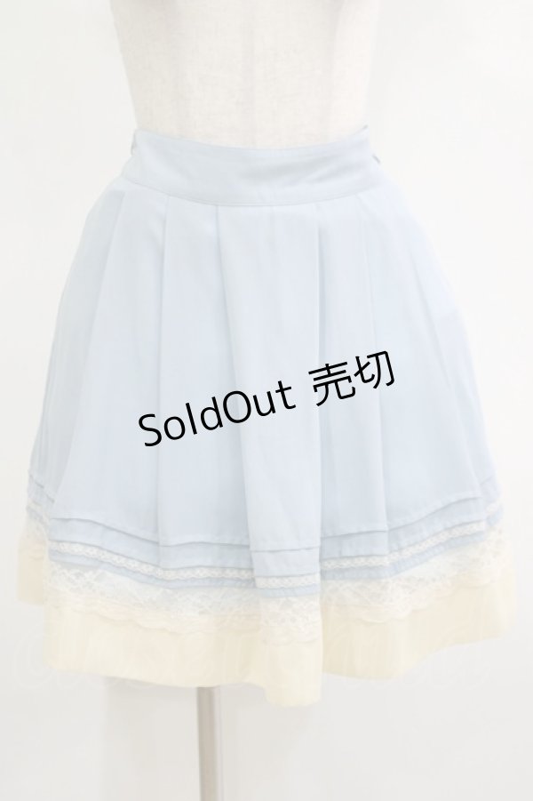 画像1: LODISPOTTO / 裾切替スカート M サックス H-25-11-13-1026-LO-SK-NS-ZH (1)