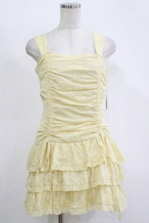 画像: one after another NICE CLAUP / リボン付きミニワンピース Free イエロー H-25-11-13-1027-PU-OP-NS-ZH