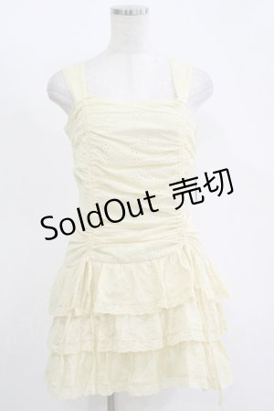 画像: one after another NICE CLAUP / リボン付きミニワンピース Free イエロー H-25-11-13-1027-PU-OP-NS-ZH