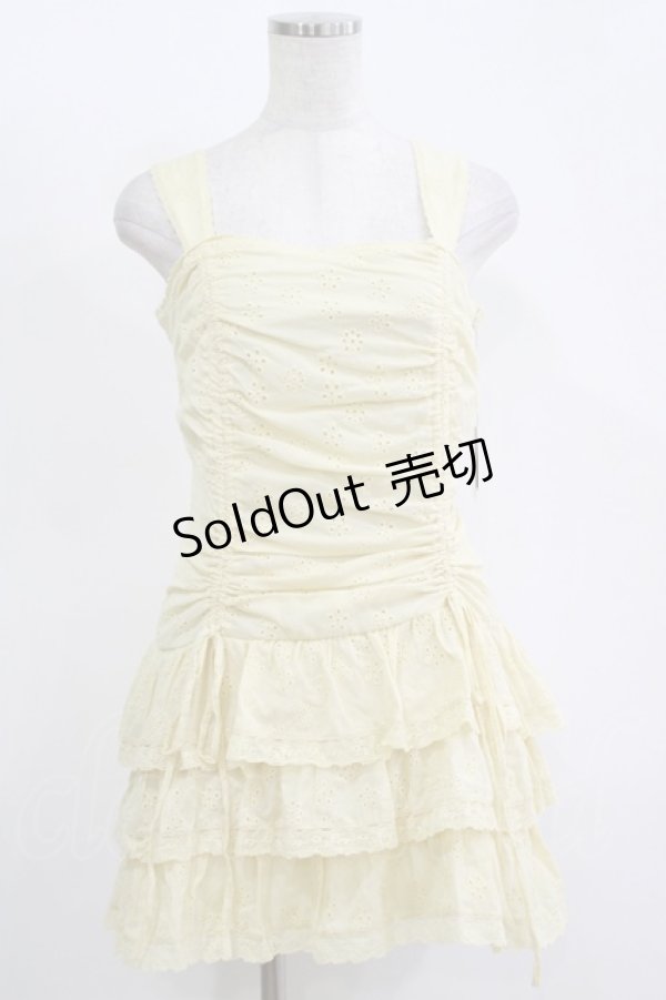 画像1: one after another NICE CLAUP / リボン付きミニワンピース Free イエロー H-25-11-13-1027-PU-OP-NS-ZH (1)