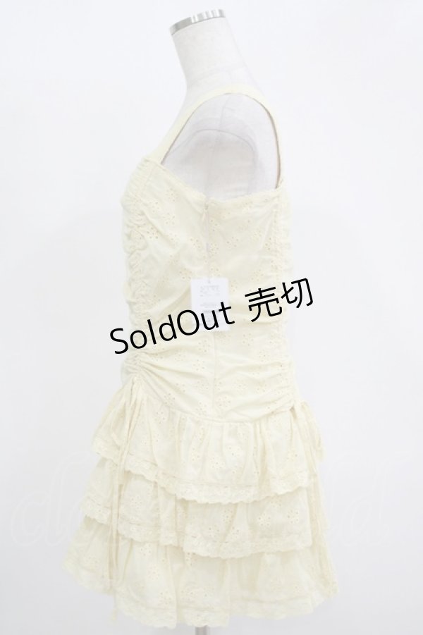 画像2: one after another NICE CLAUP / リボン付きミニワンピース Free イエロー H-25-11-13-1027-PU-OP-NS-ZH (2)