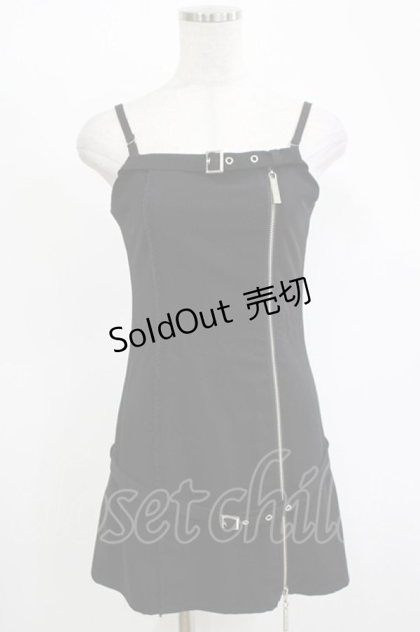 画像1: Melt the lady / skinny belt slit dress Free ブラック H-25-11-13-1028-PU-OP-NS-ZH (1)