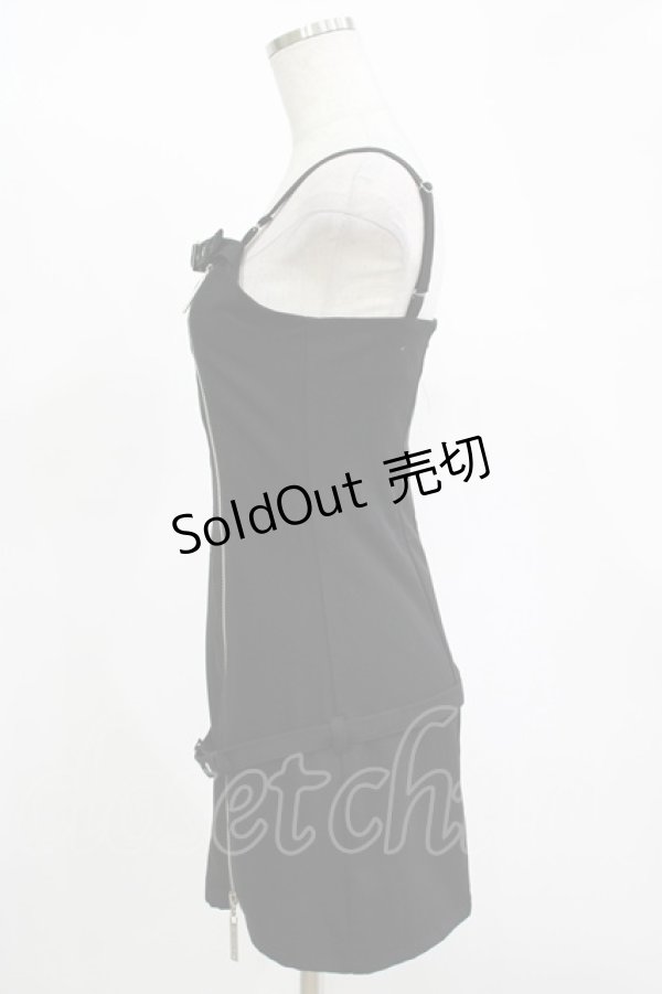 画像2: Melt the lady / skinny belt slit dress Free ブラック H-25-11-13-1028-PU-OP-NS-ZH (2)
