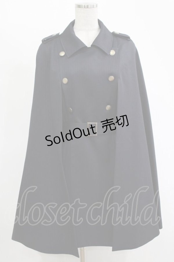 画像1: NO.S PROJECT / クロークコート M ネイビーストライプ H-25-11-13-1029-LO-CO-NS-ZH (1)