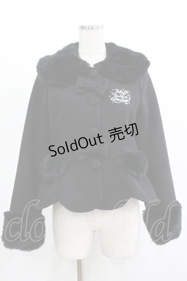 画像1: BABY,THE STARS SHINE BRIGHT / Betty Ribbonショートコート Free ブラック H-25-11-13-1030-BA-CO-NS-ZH (1)