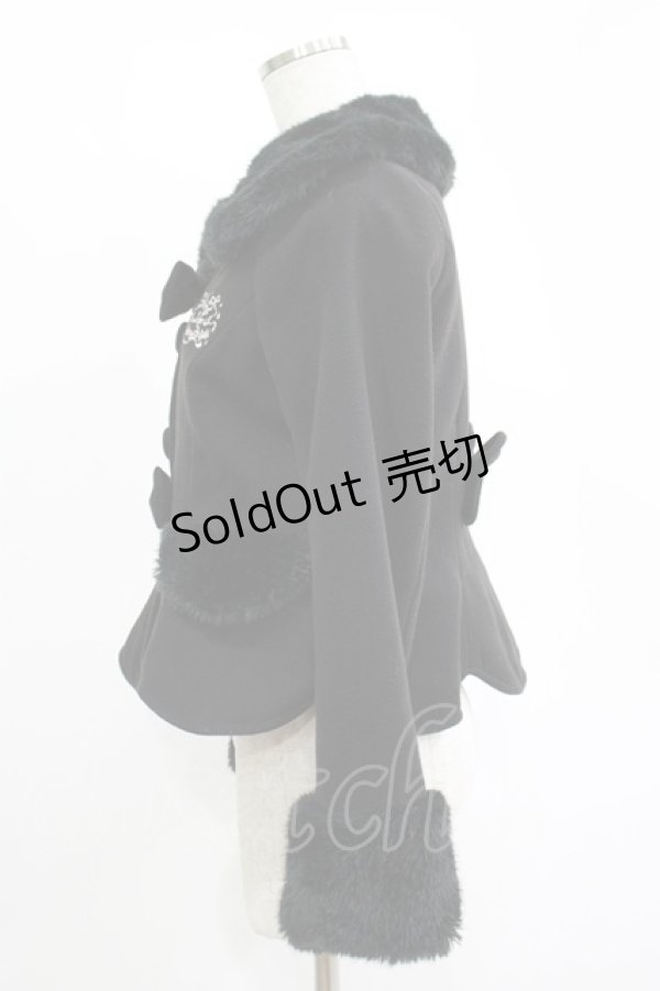 画像2: BABY,THE STARS SHINE BRIGHT / Betty Ribbonショートコート Free ブラック H-25-11-13-1030-BA-CO-NS-ZH (2)