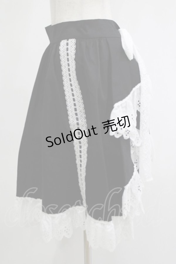 画像2: marcHenTica / はしごレースエプロン プリンセスサイズ ブラック H-25-11-13-1034-LO-SK-NS-ZH (2)