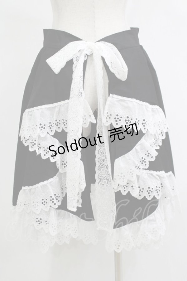 画像3: marcHenTica / はしごレースエプロン プリンセスサイズ ブラック H-25-11-13-1034-LO-SK-NS-ZH (3)