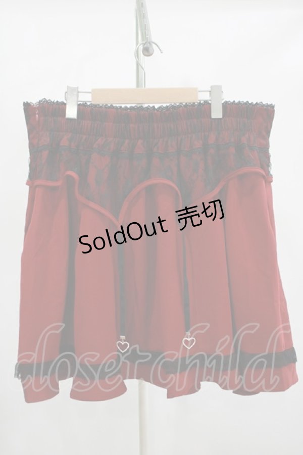 画像2: DearMyLoveWhip / リボンチャームガータースカート 6L ボルドー H-25-11-13-1035-PU-SK-NS-ZH (2)