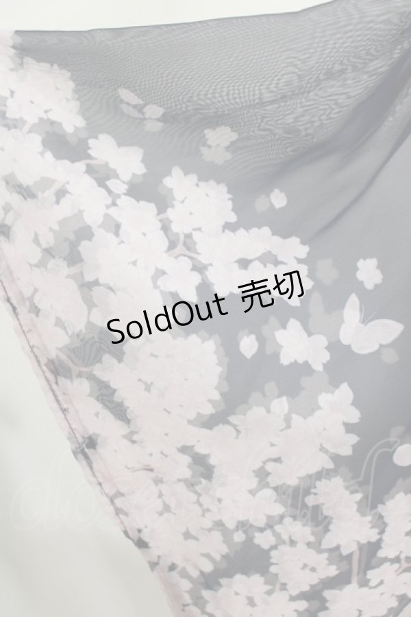 画像4: axes femme kawaii / 桜柄シアー着物風羽織 M ネイビー H-25-11-13-1036-AX-TO-NS-ZH (4)