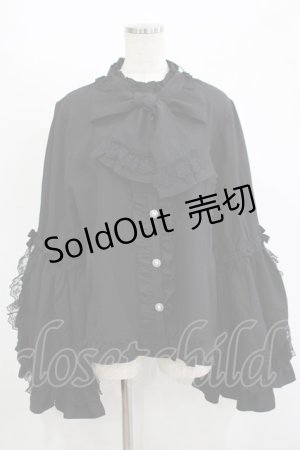画像: DearMyLoveWhip / フリルハイネックレースリボンプリンセスブラウス 5L ブラック H-25-11-13-1038-PU-BL-NS-ZH
