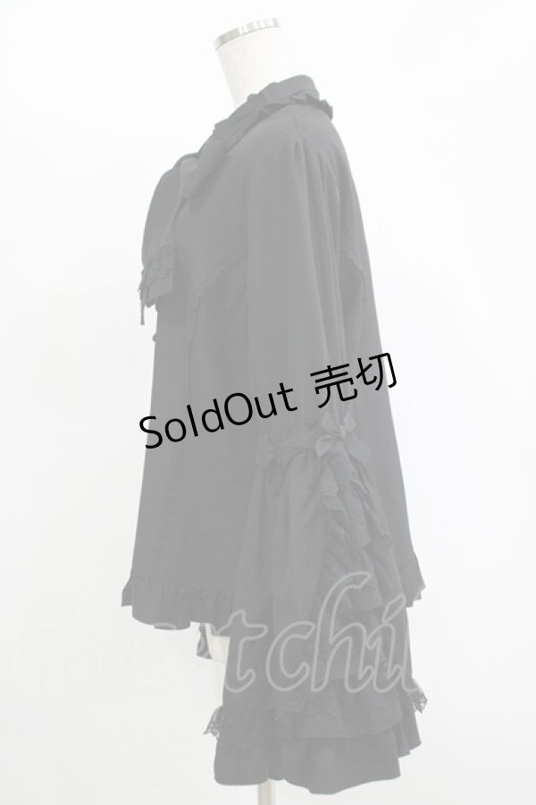 画像2: DearMyLoveWhip / フリルハイネックレースリボンプリンセスブラウス 5L ブラック H-25-11-13-1038-PU-BL-NS-ZH (2)