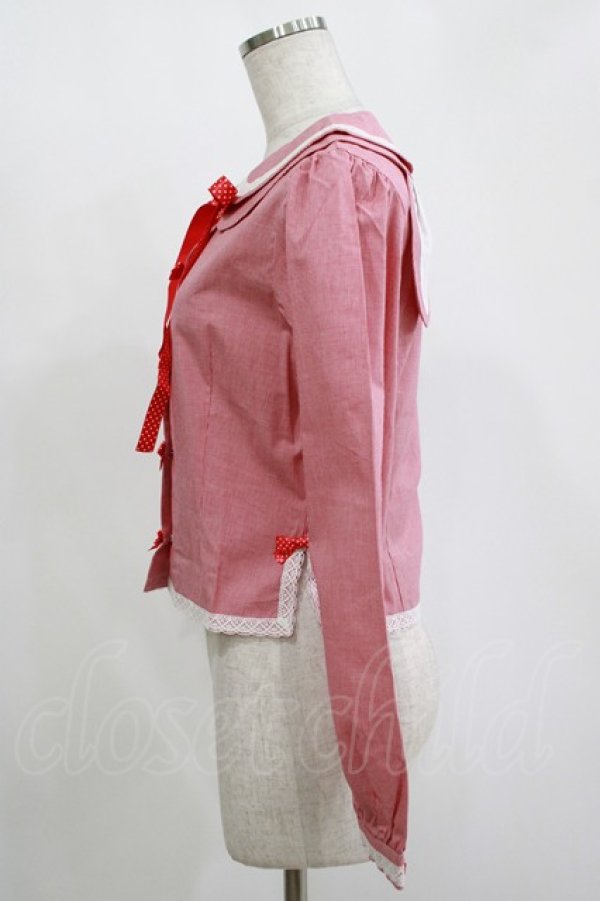 画像2: Heart E / うさみみブラウス Free レッド H-25-11-13-1039-LO-BL-NS-ZH (2)