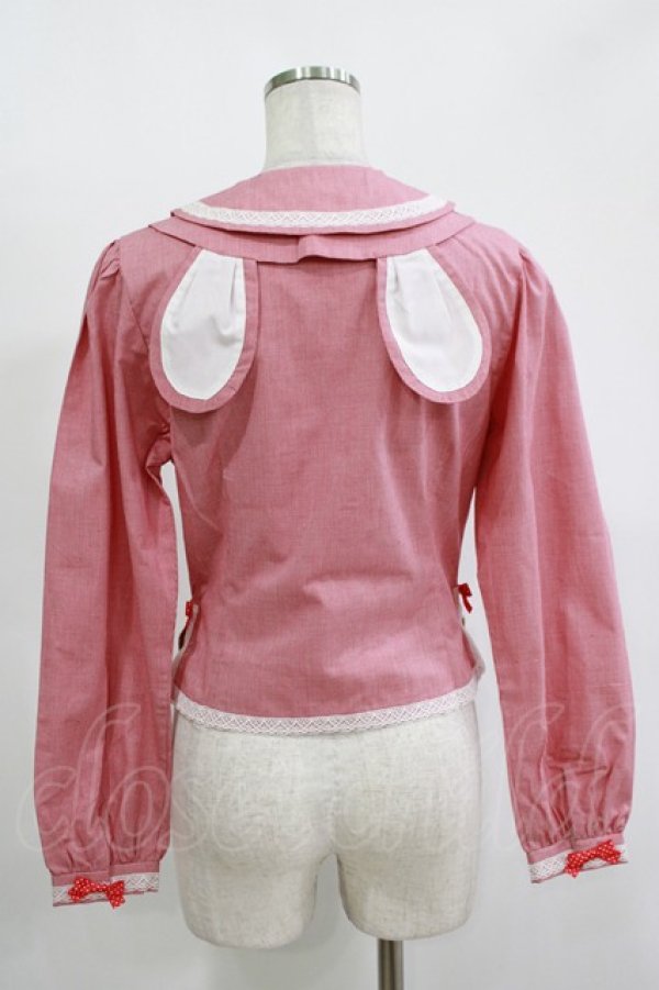 画像3: Heart E / うさみみブラウス Free レッド H-25-11-13-1039-LO-BL-NS-ZH (3)