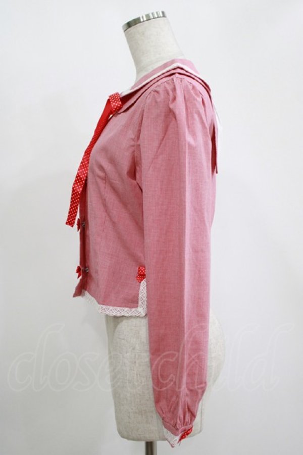 画像2: Heart E / うさみみブラウス Free レッド H-25-11-13-1040-LO-BL-NS-ZH (2)